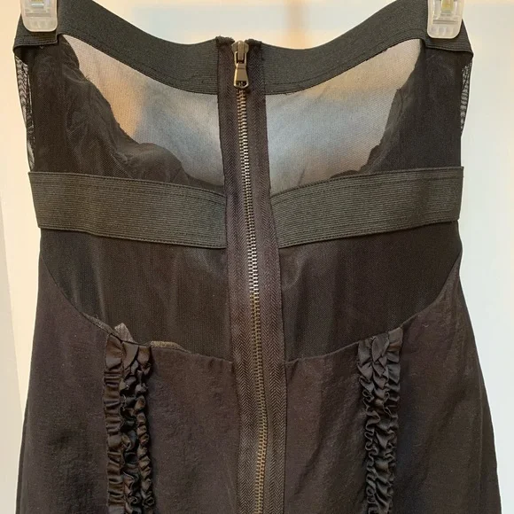 Black Bustier Ruffle Dress - Picture 5 of 10